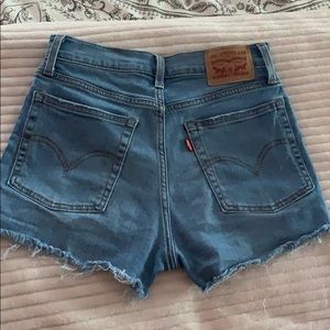 Levi denim high waisted shorts